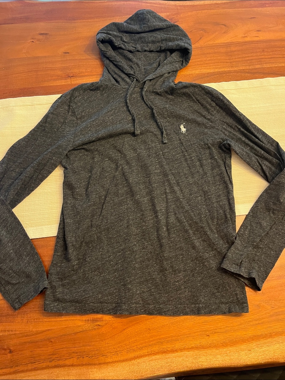 Polo by Ralph Lauren Dark Gray Hooded Long-Sleeve Shirt
